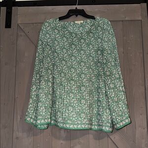 Max Studio Green Floral Print Blouse